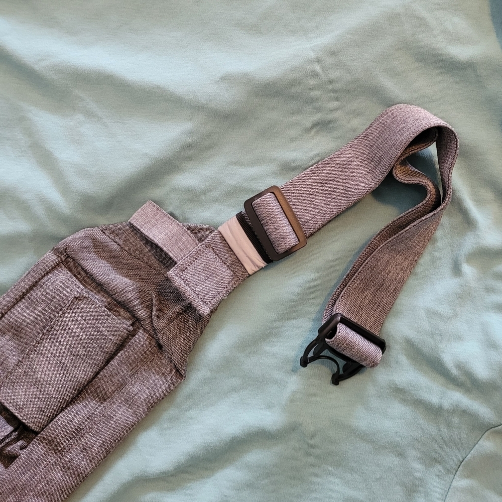 Gray Waist Pack Unisex with Elastic Waistband - Picture 8 of 14